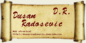 Dušan Radošević vizit kartica